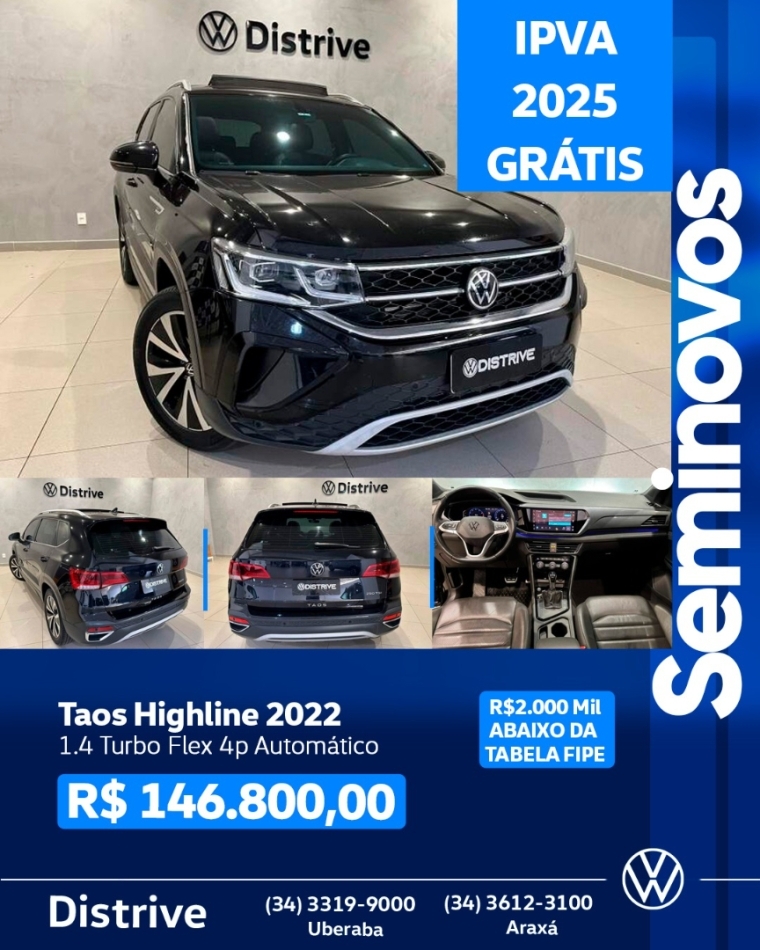 volkswagen taos 1.4 250 tsi total flex highline automatico
