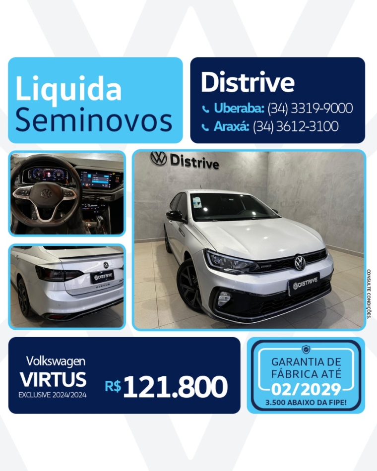 volkswagen virtus 1.4 250 tsi exclusive automatico 1.3 flex 4p 2024 volkswagen virtus 1.4 250 tsi exclusive automatico 1.3 flex 4p 2024