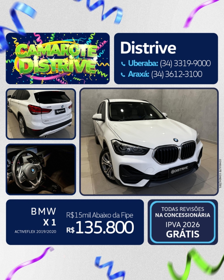 bmw x1 2.0 16v turbo activeflex sdrive20i gp 4p automatico flex 2020