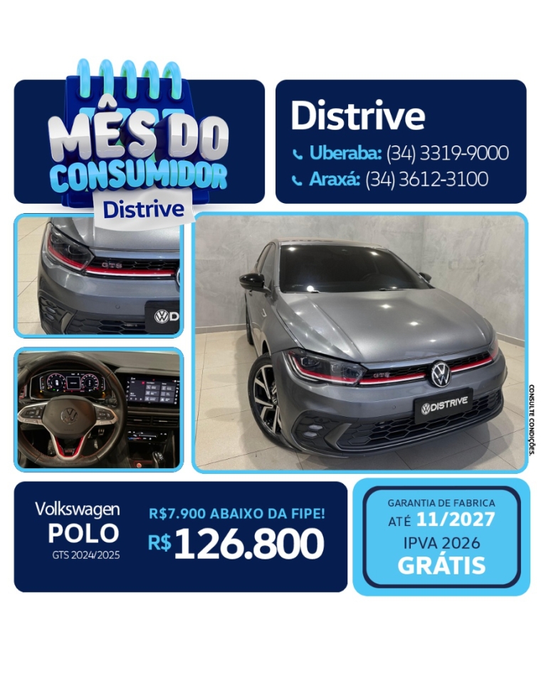 volkswagen polo 1.4 250 tsi gts automatico flex 4p 2025