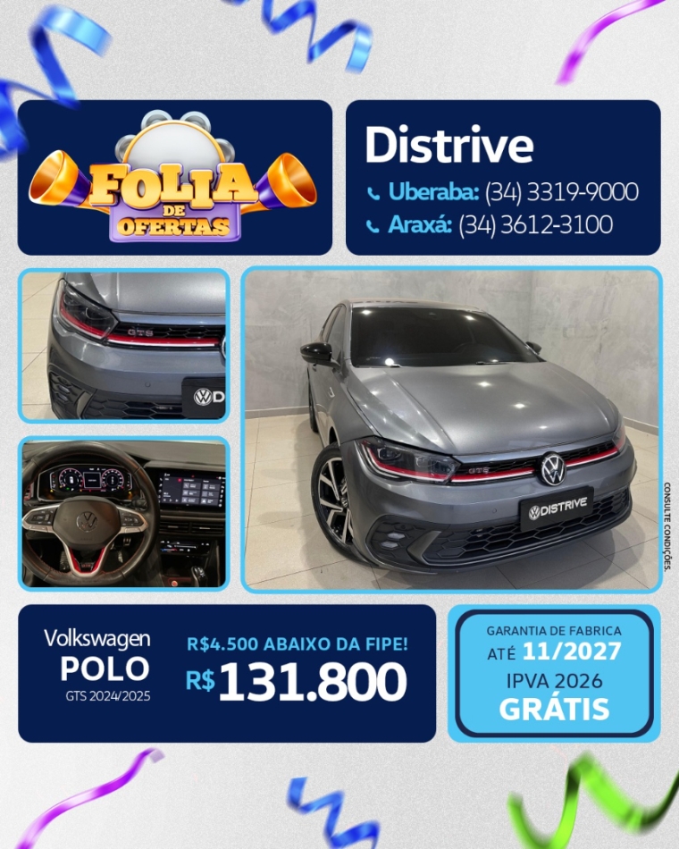 volkswagen polo 1.4 250 tsi gts automatico flex 4p 2025