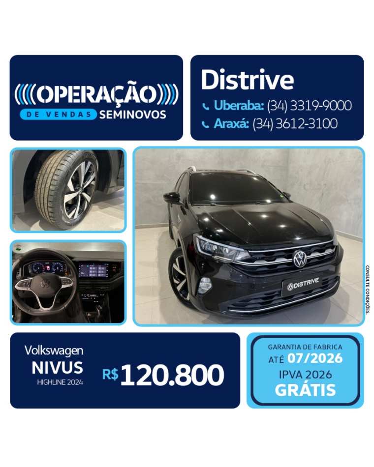 volkswagen nivus 1.0 200 tsi total flex highline automatico 4p 2024