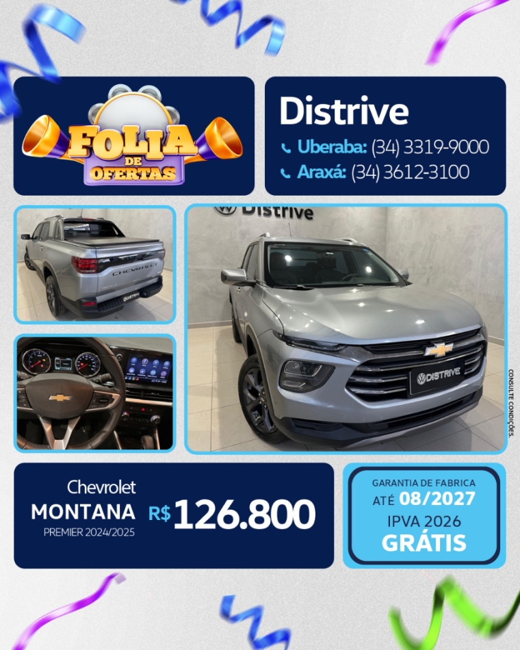 chevrolet montana 1.2 turbo flex premier automatico 1.0 4p 2025