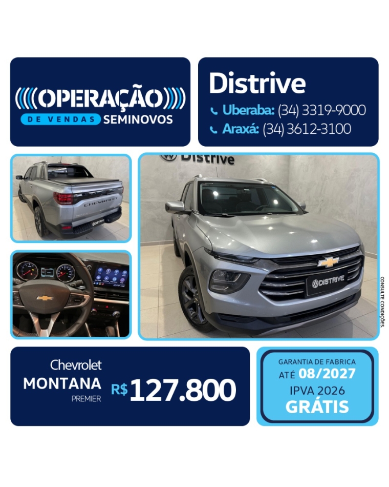 chevrolet montana 1.2 turbo flex premier automatico 1.0 4p 2025