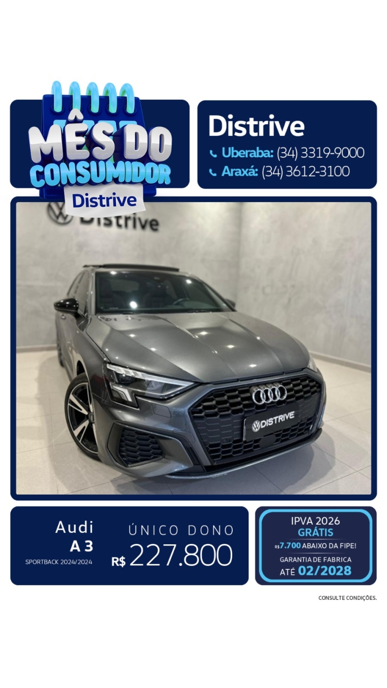 audi a3 2.0 40 tfsi mhev sportback performance black s-tronic gasolina 4p automatico 2024