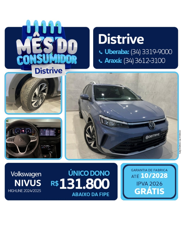 volkswagen nivus 1.0 200 tsi total flex highline automatico 4p 2025