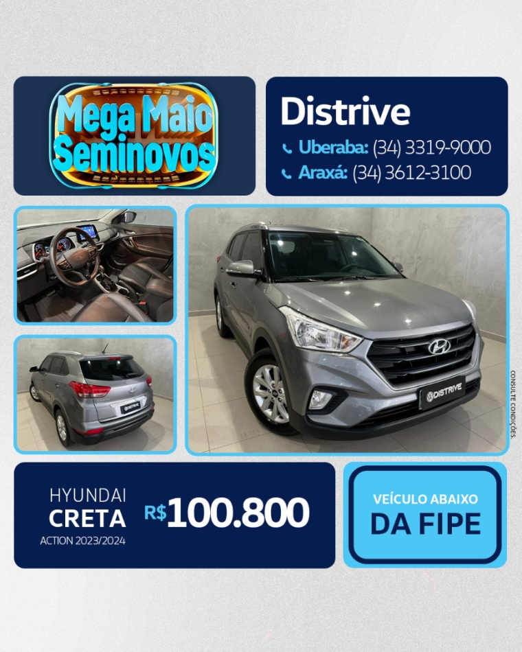 hyundai creta 1.6 16v flex action automatico 4p 2024