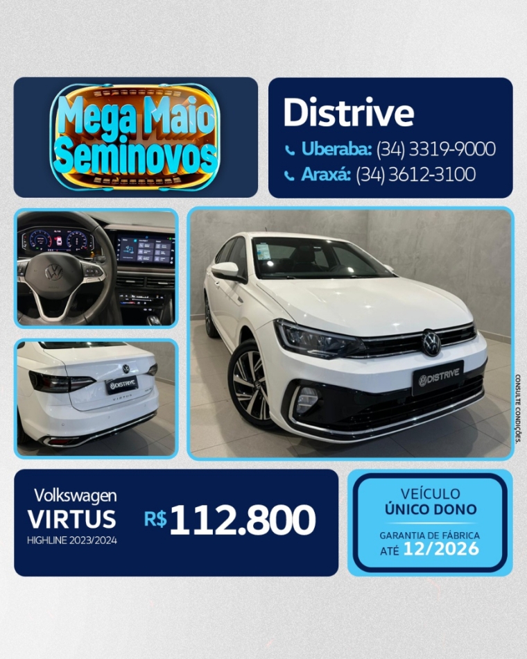 volkswagen virtus 1.0 200 tsi highline automatico flex 4p 2024