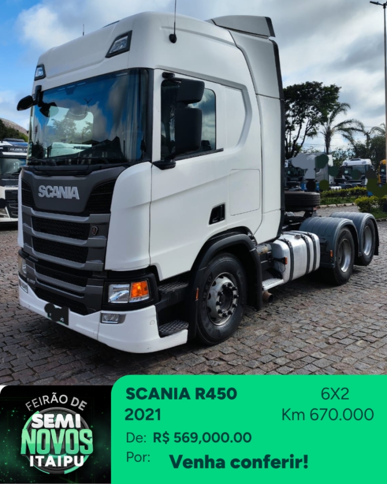 scania r450 a6x2 branco