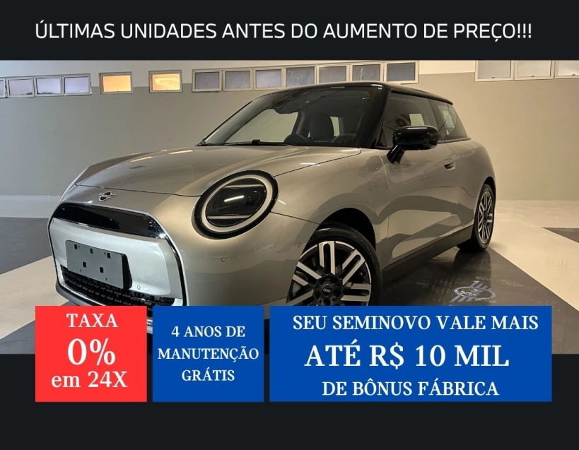 mini cooper 40,7 kw eletrico 2p e 4.0 automatico 2024 mini cooper 40,7 kw eletrico 2p e 4.0 automatico 2024