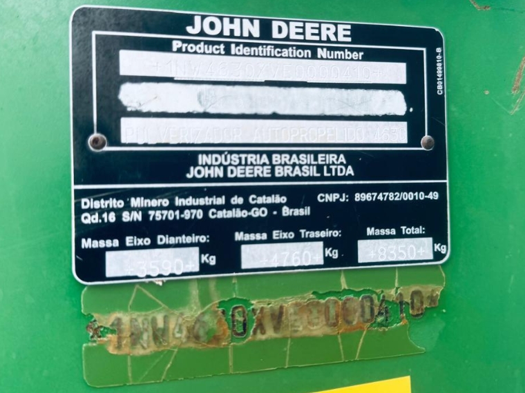 john deere pulverizador 4630 autopropelido diesel 1p automatico 20145