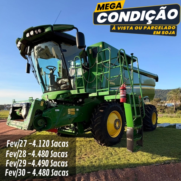 colheitadeira jhon deere s550 ano 2023