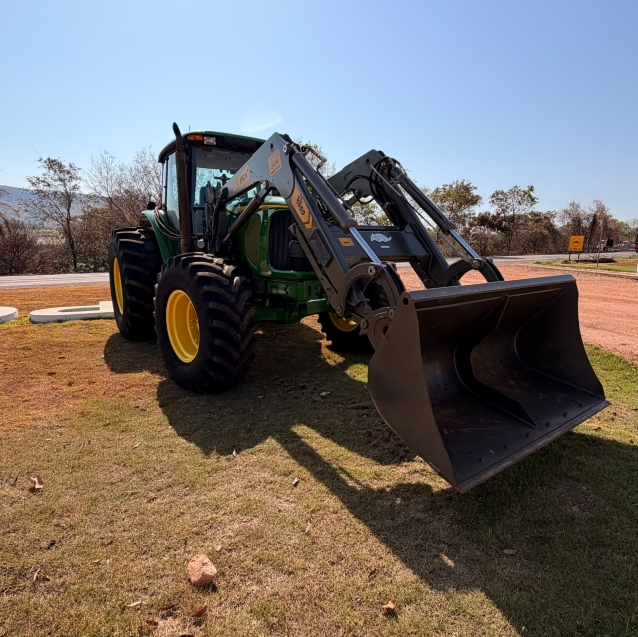 trator jhon deere 7515 ano 2010 + conjunto frontal pca 4000 com concha e pega bag 20250