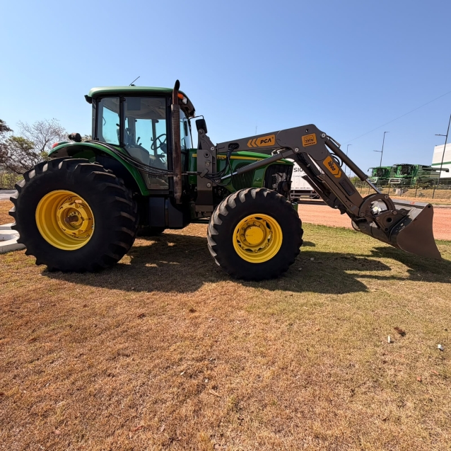 trator jhon deere 7515 ano 2010 + conjunto frontal pca 4000 com concha e pega bag 20252