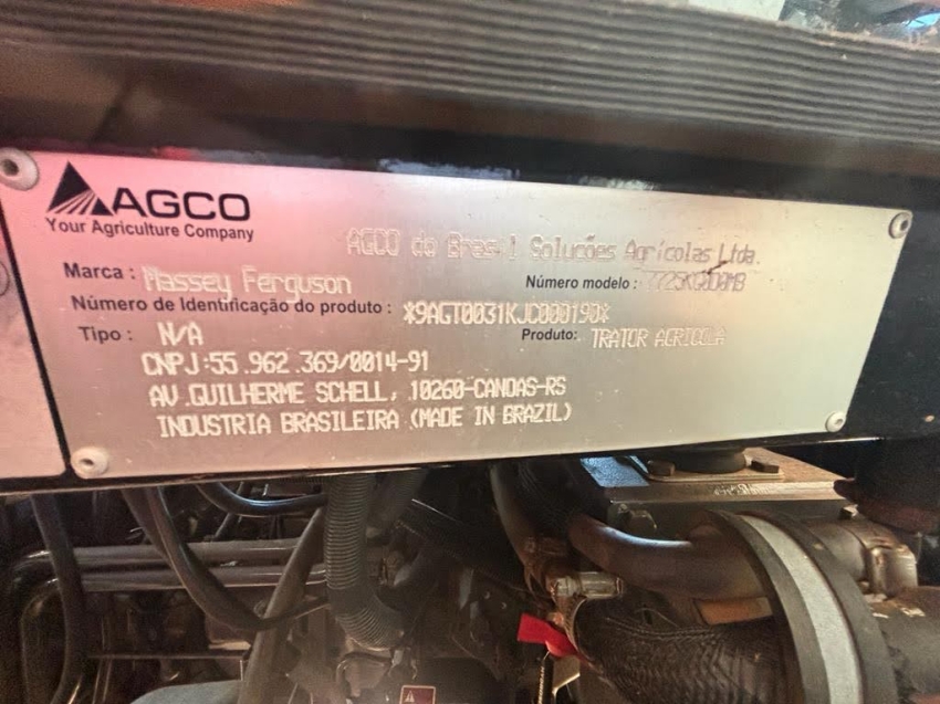 massey ferguson trator 7725 250cv. cabine. transmissao dynashift6. rodado dual. motor: 5.012hrs diesel 1p automatico 2018