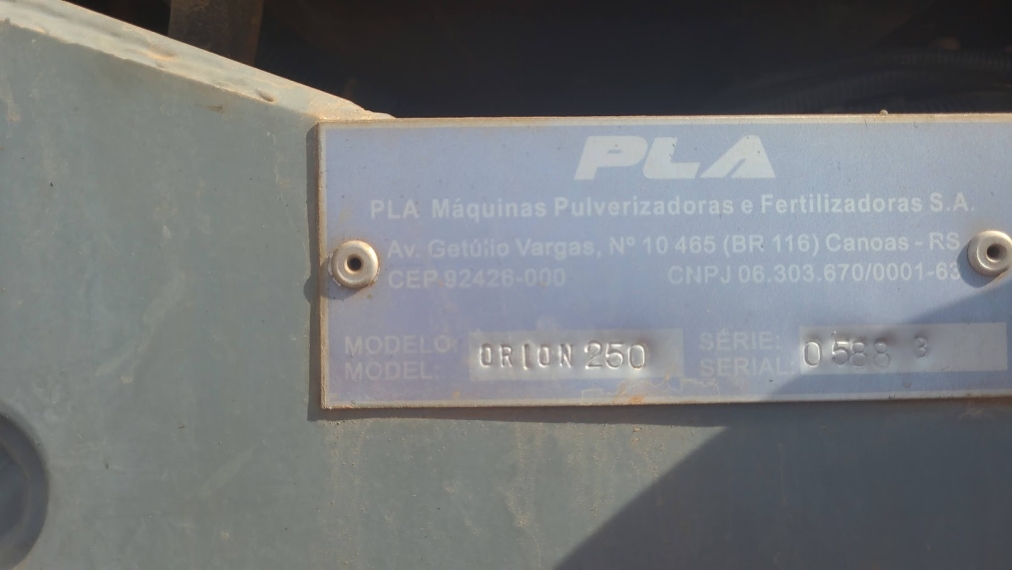 pla pulverizador autopropelido orion 250 piloto autom. metal 24 mts. tanque 2.500lts. diesel 1p automatico 2019