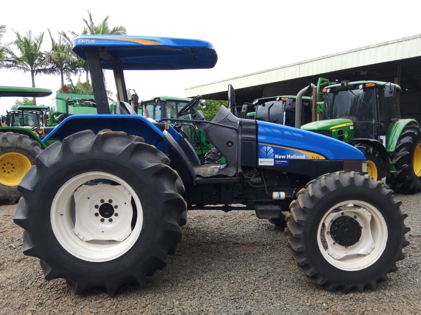 new holland trator tl75 plataformado 4x4 diesel manual 20074