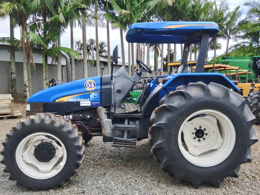 new holland trator tl75 plataformado 4x4 diesel manual 20071