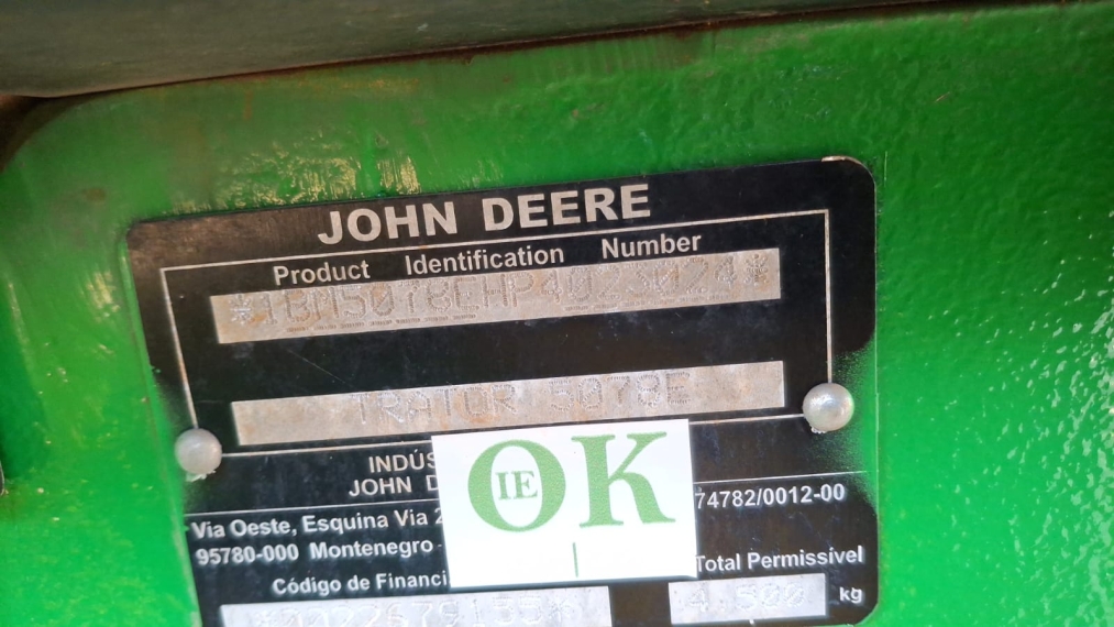 john deere trator 5078e  cabinado diesel 1p manual 2024