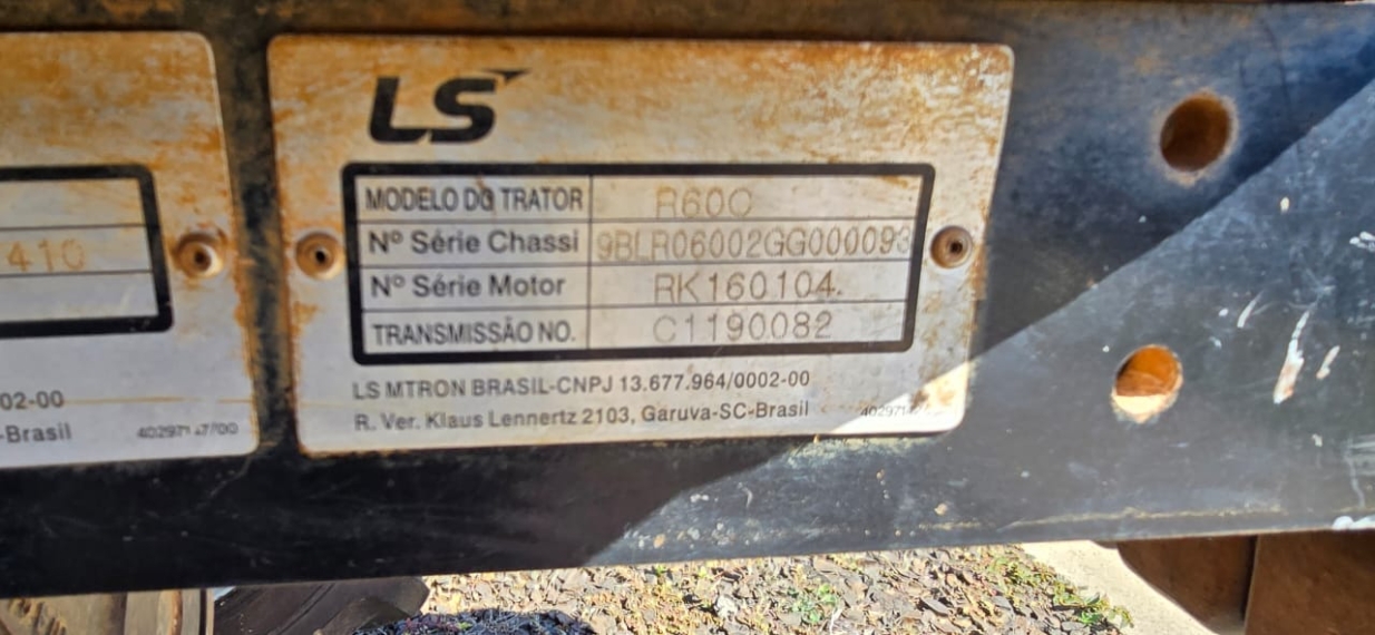 outros trator cabinado ls modelo r60 diesel 1p manual 2016