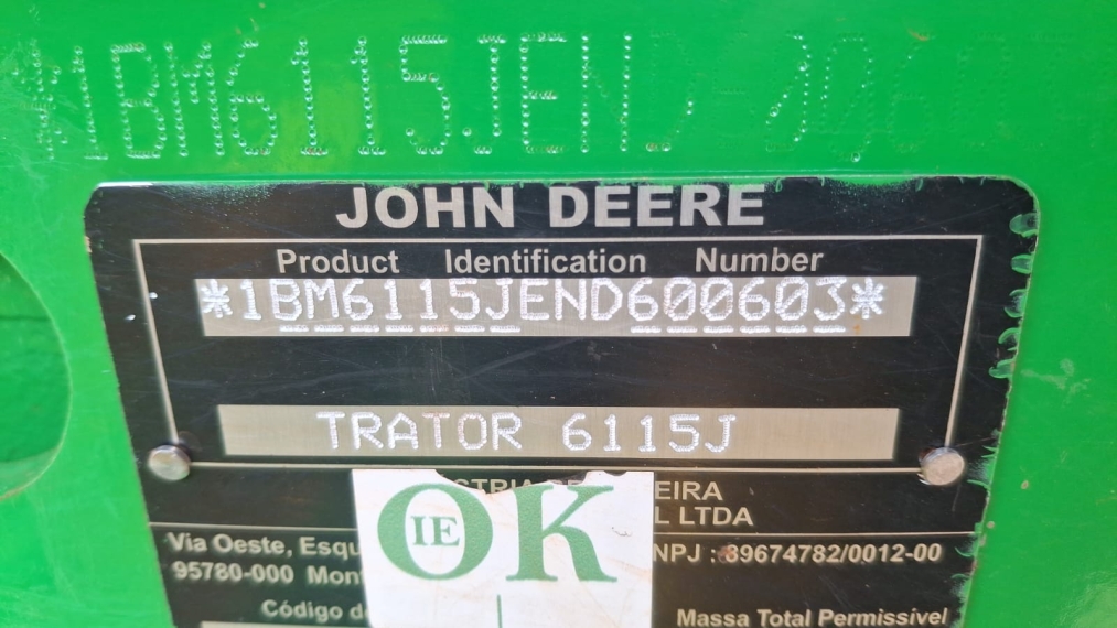 john deere trator 6115j  transmissao powerquad 16*16 diesel 1p manual 2022