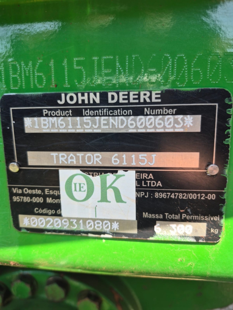 john deere trator 6115j  transmissao powerquad 16*16 diesel 1p manual 2022