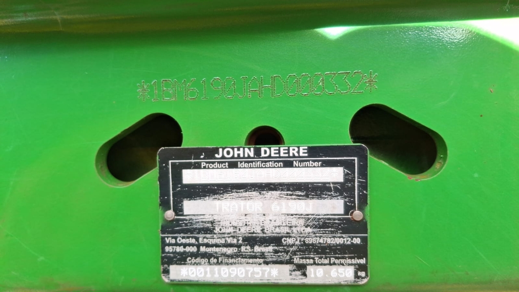 john deere trator 6190j  cabinado diesel 1p manual 20171