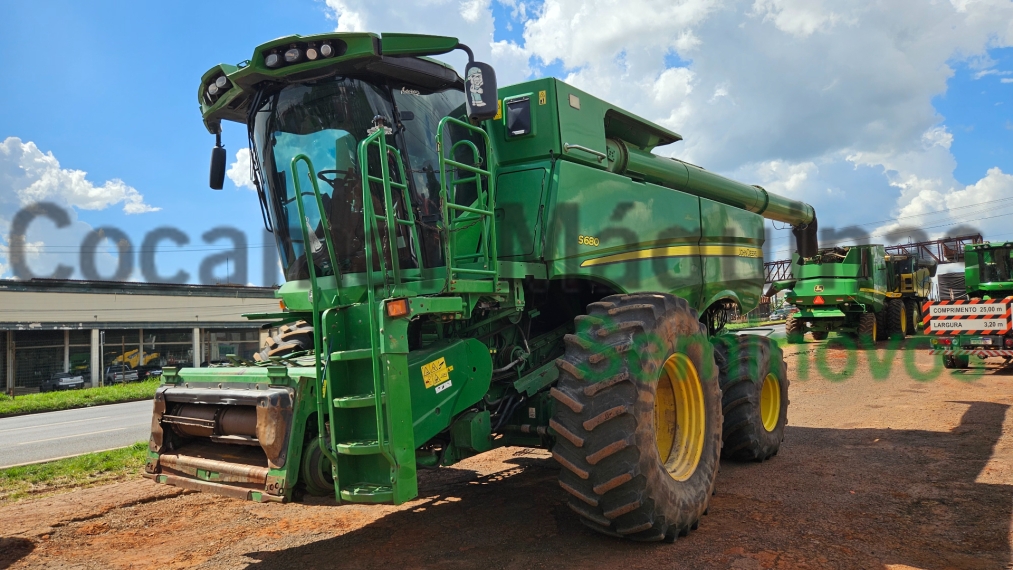 colheitadeira john deere s680 ano 2012 + plataforma de corte 640 2014