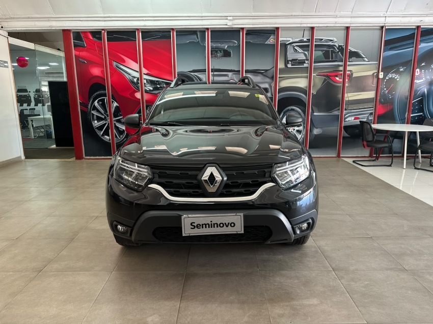 renault duster iconic 1.6/1.3 turbo cvt flex preto seminovo0