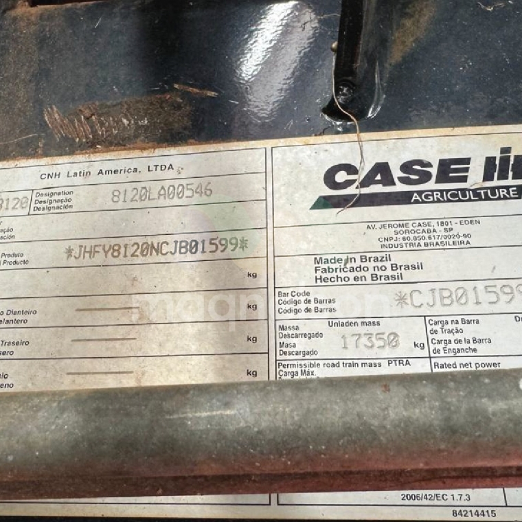 case colheitadeira 8120 2018 hibrido 1p semiautomatico
