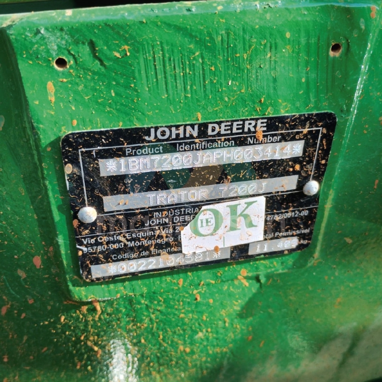 john deere trator 7200j  2023 hibrido 2p semiautomatico