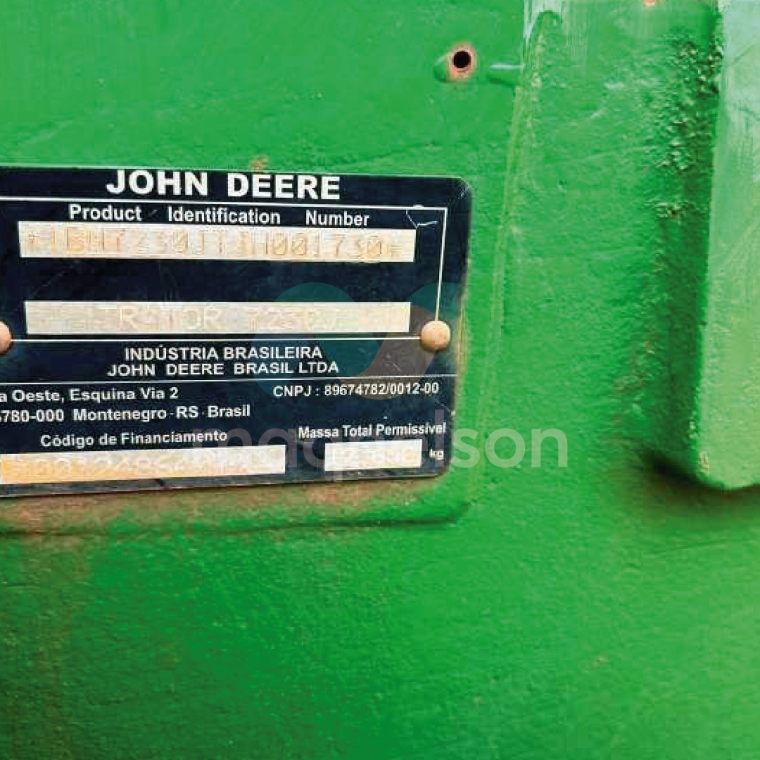 john deere trator 7230j  2018 hibrido 1p semiautomatico