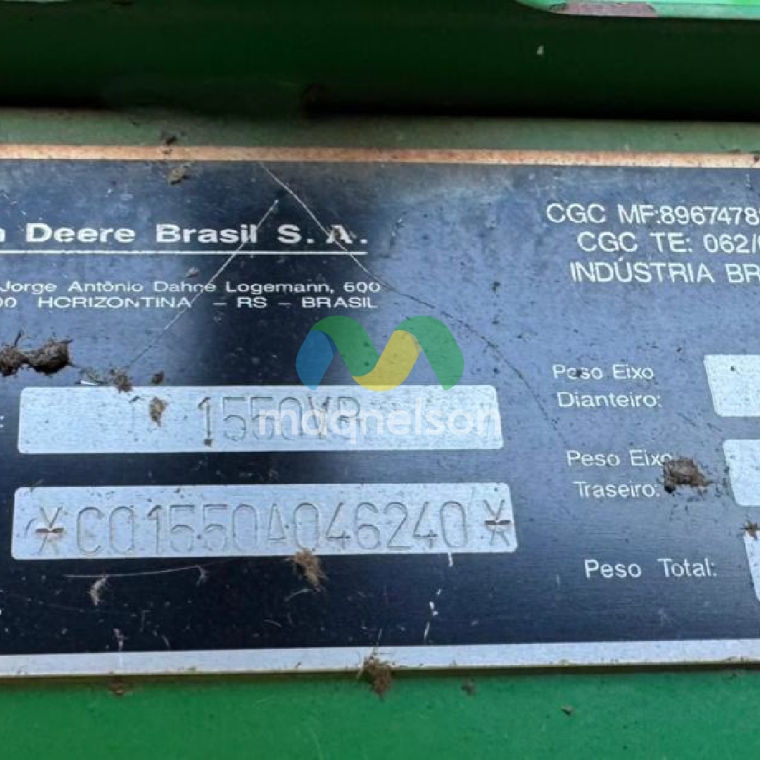 john deere colheitadeira 1550 2002 hibrido 1p semiautomatico