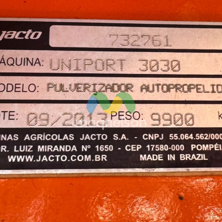 jacto pulverizador uniport 3030 2013 diesel 1p semiautomatico