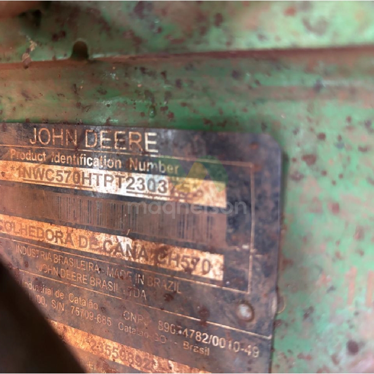 john deere colhedora de cana ch 570 2023 diesel 1p semiautomatico19