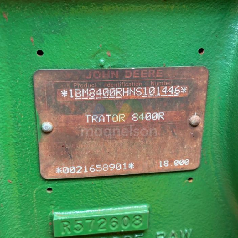 john deere trator 8400r  2022 diesel 1p semiautomatico4