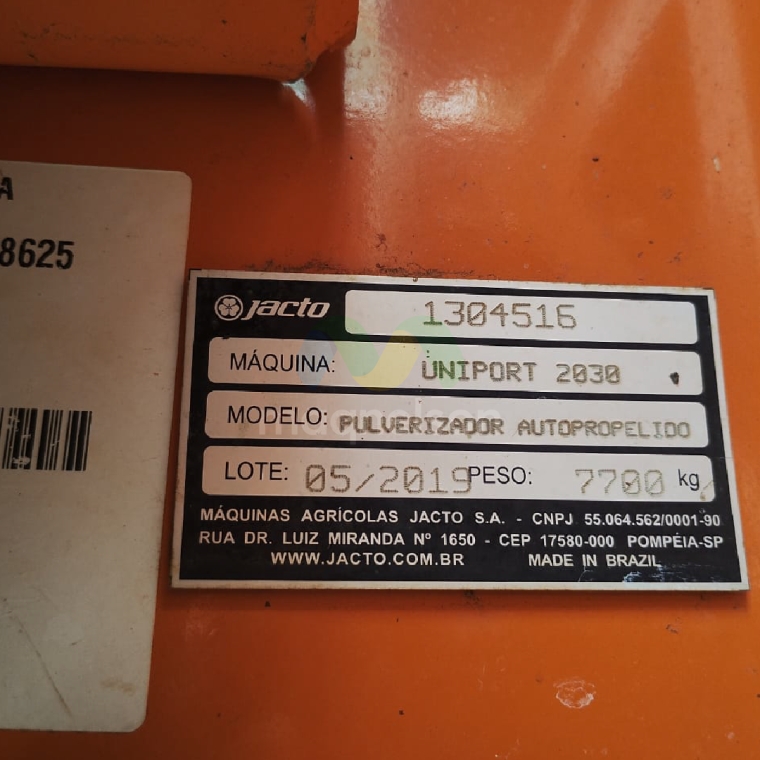 jacto pulverizador uniport 2030 2019 diesel 1p semiautomatico11