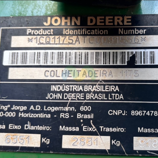 colheitadeira john deere 117529