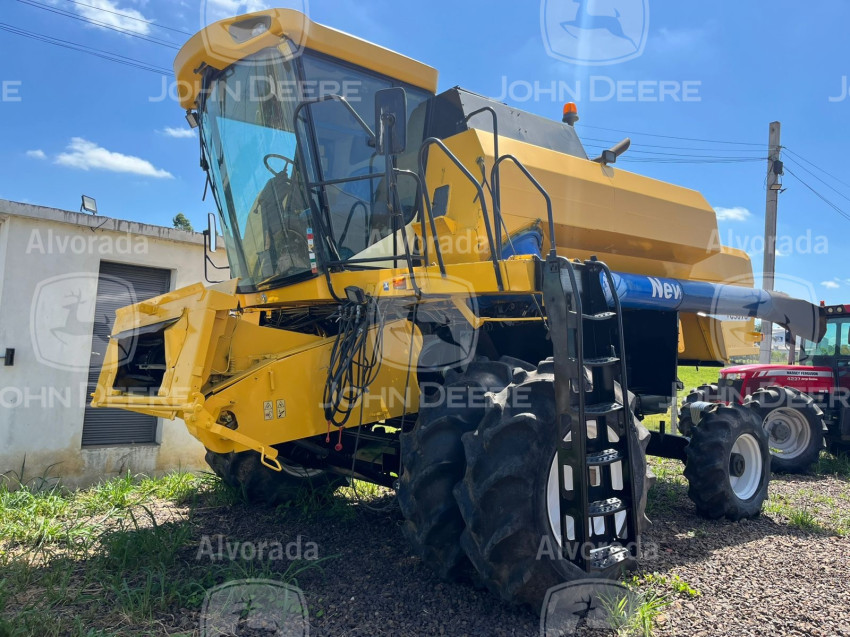 new holland - colhietadeira mod. tc 5070 / plataforma de corte 17 pes rigida ano 20084
