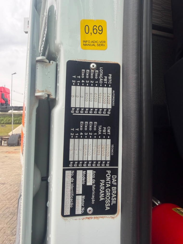 daf xf ftt 530 6x4 euro 6 diesel 2p automatico 20233