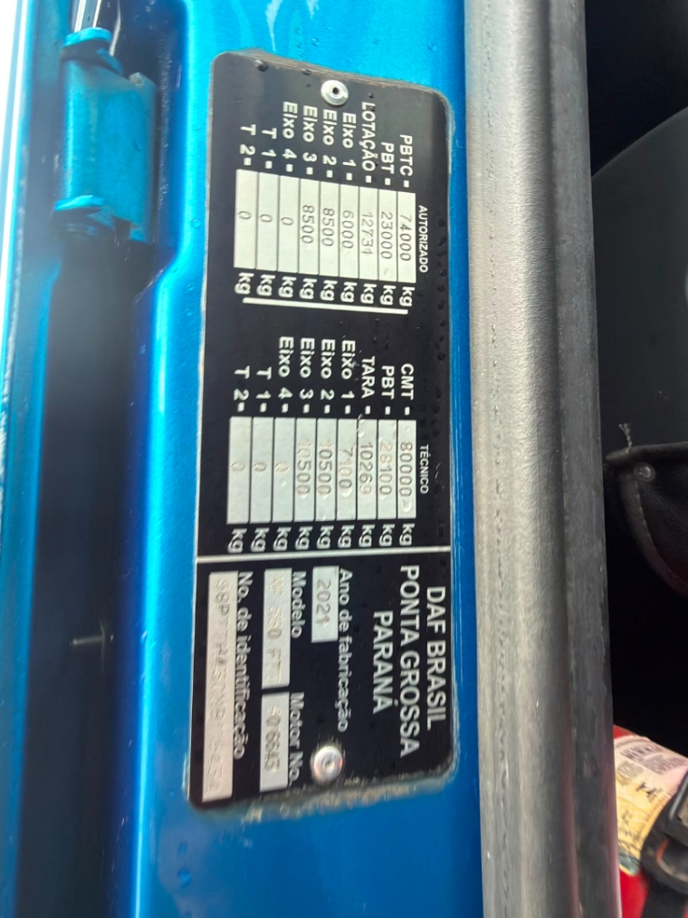 daf xf ftt 530 6x4 euro 5 diesel 2p automatico 202117