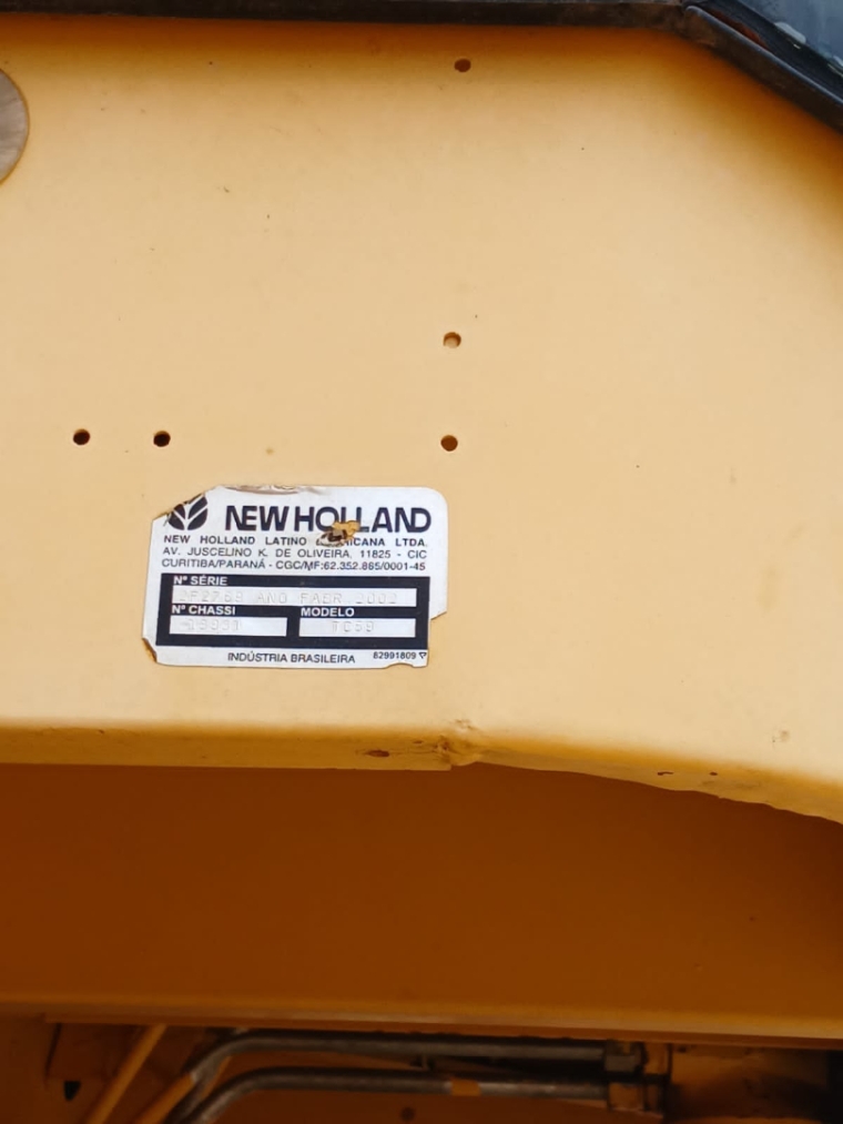 new holland colheitadeira tc 5.90 59 + pc 23 pes diesel automatico 2002