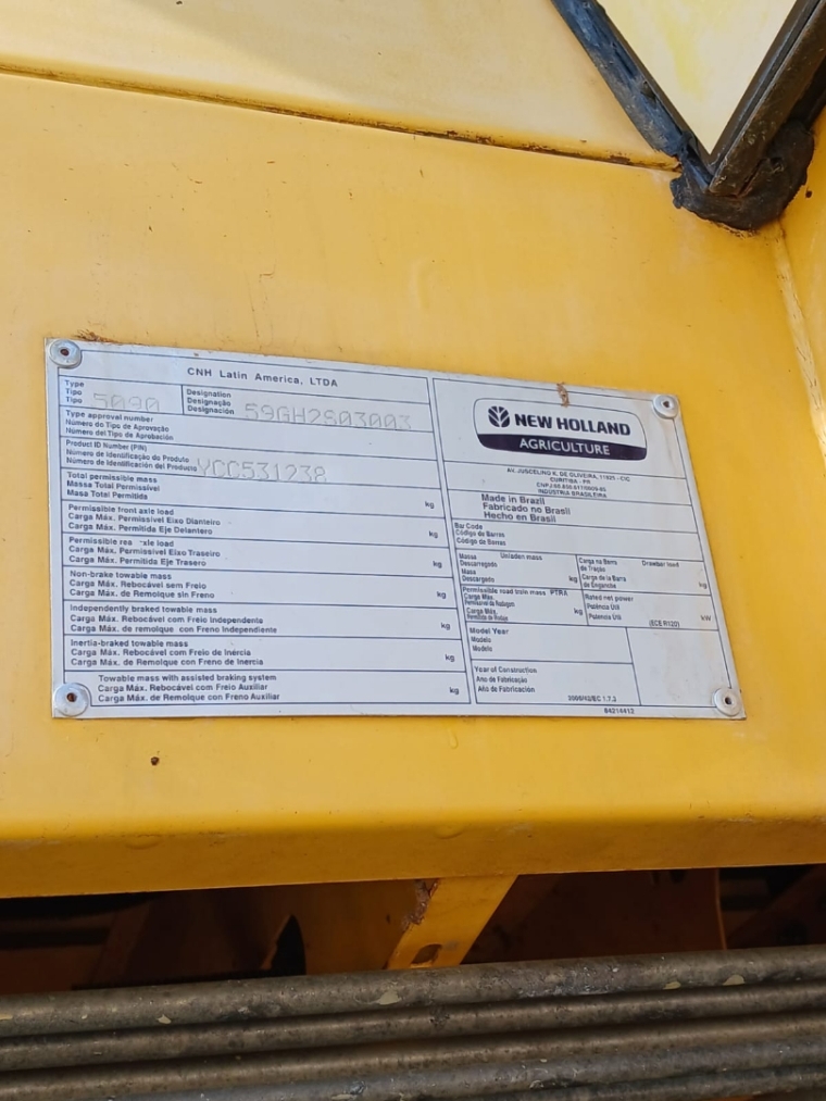 new holland colheitadeira tc 5090 + pl25 pes diesel automatico 2013