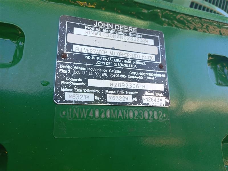 john deere pulverizador m4030 - diesel 1p automatico 2022
