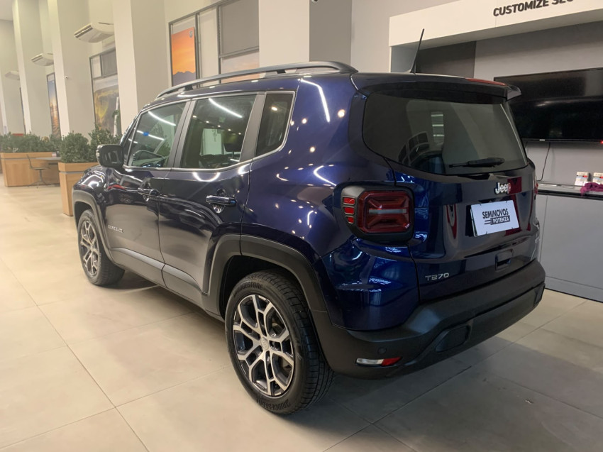 jeep renegade jipe automatico modelo longitude turbo t270 motor 1.3 super novo azul jazz revisado5