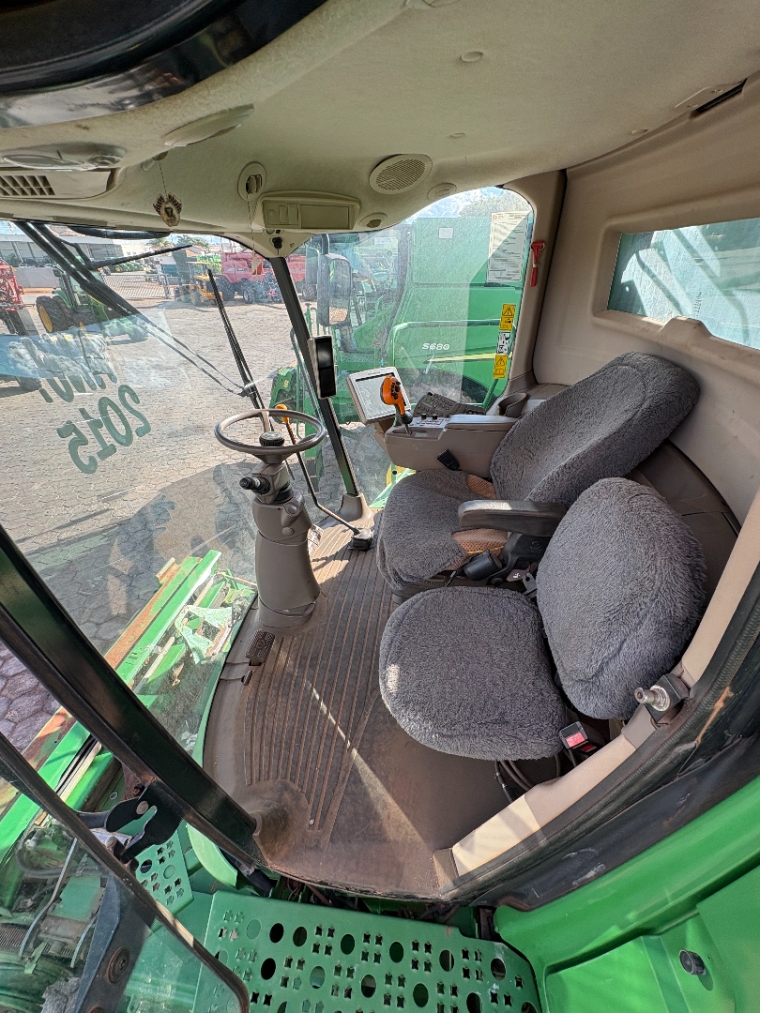 colheitadeira john deere s660, ano 2015, plataforma draper 30 pes11