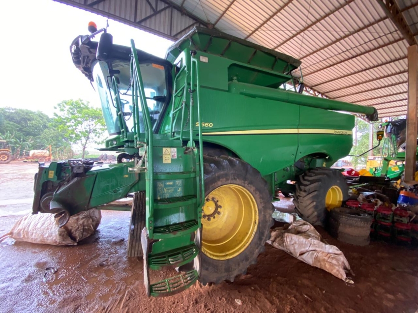colheitadeira john deere s660, ano 2015, plataforma draper 30 pes3