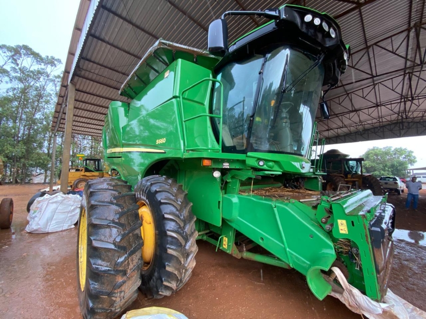 colheitadeira john deere s660, ano 2015, plataforma draper 30 pes
