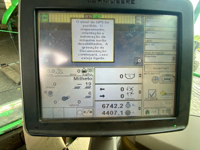 colheitadeira john deere s680, ano 2014, com plataforma draper 40 pes4