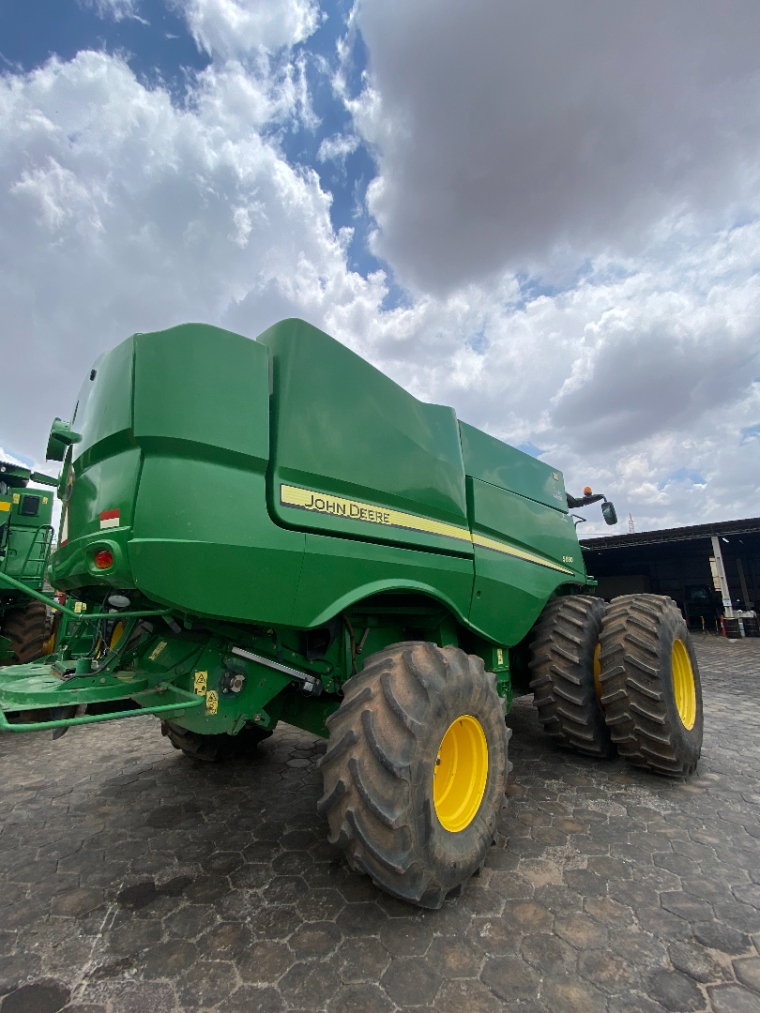 colheitadeira john deere s680, ano 2014, plataforma draper 40 pes5